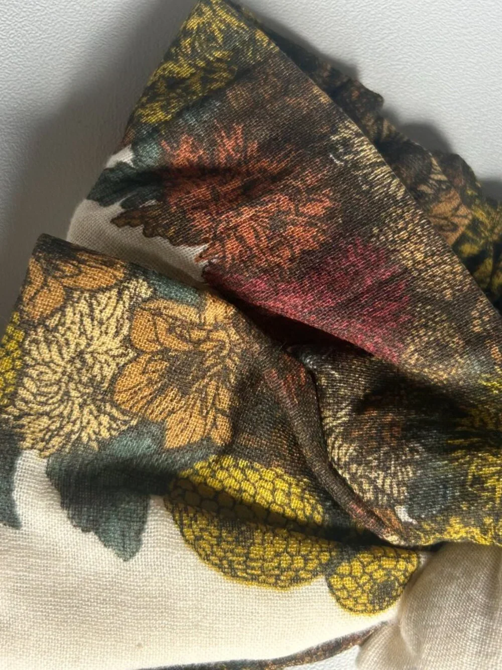 NWT Kate Quinn Harvest Floral Bow Headband Organic Cotton M L Fall